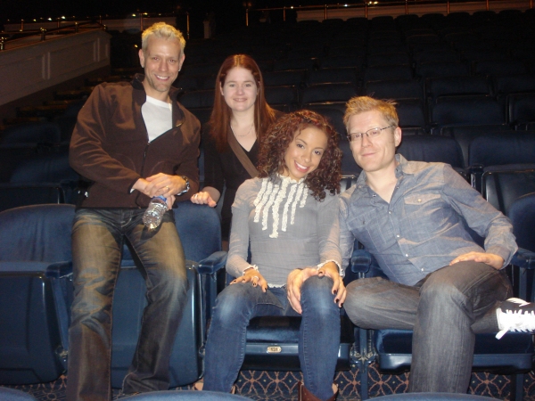 Adam Pascal, BWW's Kelly Cameron, Lexi Lawson and Anthony Rapp inside The Canon Theat Photo
